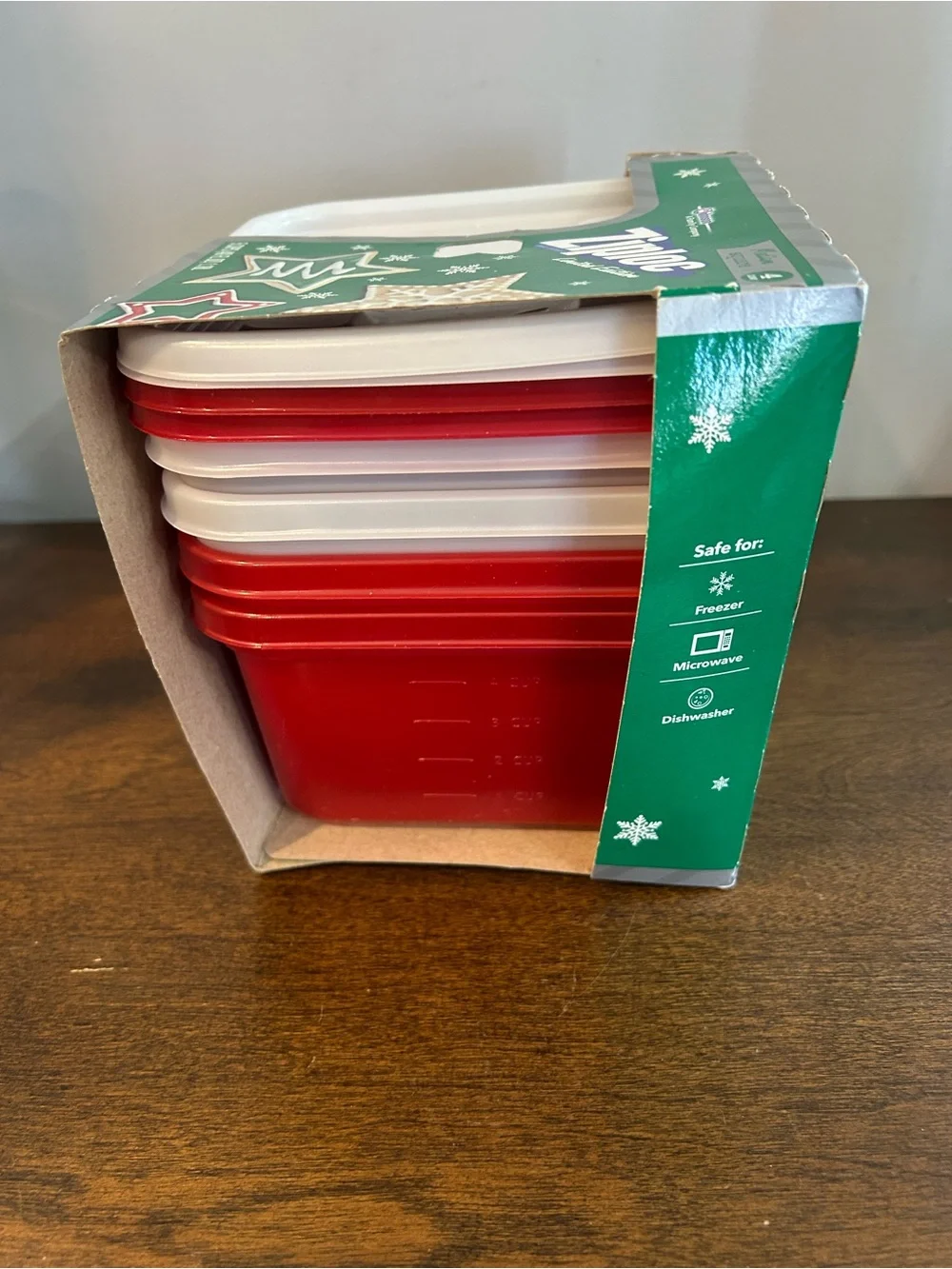 Ziploc Limited Edition Holiday Medium Square Container Red & White 2014 NEW Rare